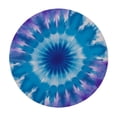 thumbnail image 2 of PIKWEEK  Round Fitted Tablecloth Purple Blue Tie Dye Pattern Table Cloth with Elastic Edged Waterproof Wipeable Round Table Cover for Patio Parties Outdoor Decor, 2 of 7