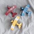 thumbnail image 3 of nipocaio Vintage Biplan Avion Modèle Statue Décoration Souvenir Jaune, 3 of 5