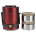 thumbnail image 1 of Qukaim Boîte à repas isotherme haute capacité 1,5 l en acier inoxydable portable conservation de la chaleur pour adultes et étudiants Rouge, 1 of 14
