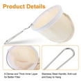 thumbnail image 3 of Uxcell 2Pcs Filtro de Café de Tela, Colador de Café con Mango de Acero Inoxidable, Beige, 3 of 6