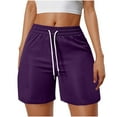thumbnail image 2 of Karight Bermuda Shorts for Women 6'' Wide Leg Athletic Drawstring Summer Knee Length Gym Workout Yoga Shorts with Pockets, 2 of 8