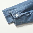 thumbnail image 4 of WhouRiu Toddler Boys Shirts Long Sleeved Button Denim Lapel Shirt Top Child Spring Fall Casual Clothes Blue,Sizes 2-3, 4 of 8