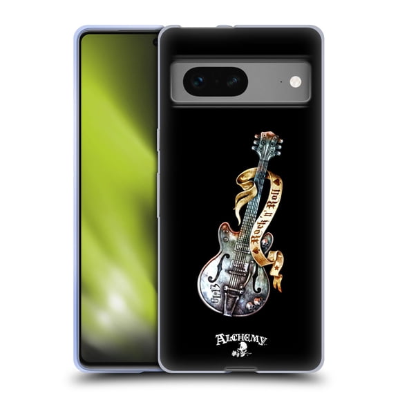 Head Case Designs Officially Licensed Alchemy Gothic Illustration Rock'it 56 Guitar Soft Gel Case Compatible with Google Pixel 7