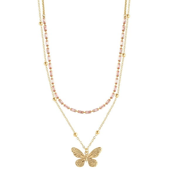 Jessica Simpson fashion Butterfly Layer Metal Necklace