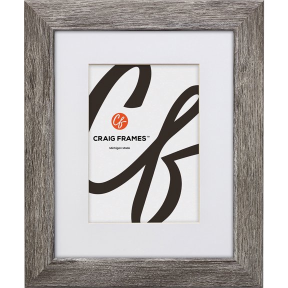 Craig Frames 24x30 inch Gray Barnwood Picture Frame Matted for a 20x26 Photo