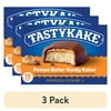 (3 pack) Tastykake Peanut Butter Kandy Kakes, 12 Count, 6 Packs of 2 Chocolate and Peanut Butter Snack Cakes