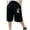 Black-02, variant on Ugoldhm Girls Sports Shorts Casual Cotton Elastic Waist Summer Knee-Length Shorts 8-15 Years