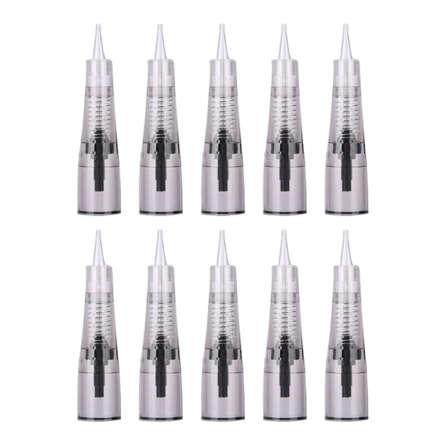 Aguja de tatuaje, 10 piezas Agujas de microblading de maquillaje Aguja de tatuaje de eliminación Aguja de tatuaje de cejas Construcción robusta