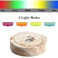 thumbnail image 4 of QPCBEBY Rotating Led Light Base - 4.5 Inch Colorful Rotatable Round Display Base with 7 Lights for 3D Glass Crystal Spherical Artwork, Holiday Party Decor, 4 of 7