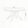 thumbnail image 4 of Cross Leg Round Coffee Table (36in x 36in / 910mm x 910mm), White Sand Wirebrush, 4 of 5