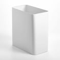 thumbnail image 2 of Bote de basura mDesign de acero inoxidable delgado rectangular de 10 litros, blanco, 2 of 5