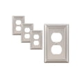 thumbnail image 1 of Placa de pared DEWENWILS Duplex Outlet de níquel cepillado, paquete de 4 unidades, 1 of 8