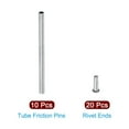 thumbnail image 3 of Uxcell 23x1.2mm Stainless Steel Tube Friction Pins Watch Strap Pressure Bars Pin w Rivet Ends Band Clasp Buckle 10Pack, 3 of 5