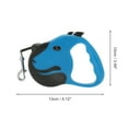 thumbnail image 4 of Unique Bargains 1 Pc Dog Face Style Pet Leash Scaling Dog Leash for Dog 9.84ft Long Blue, 4 of 6