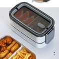 thumbnail image 5 of RKSTN Bento Box Plastic Lunch Box Preservation Box Microwave Heating Sealed Insulation Lunch Box With Tableware Bento Box, 5 of 5
