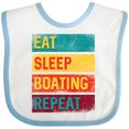 thumbnail image 3 of Inktastic Kayaking Canoeing Eat Sleep Boating Repeat Boys or Girls Baby Bib, 3 of 4