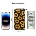 thumbnail image 3 of HAWEE Cellphone Wallet for Women Dual Zipper Long Purse with Removable Wristlet, Sunflower Yellow, 3 of 7