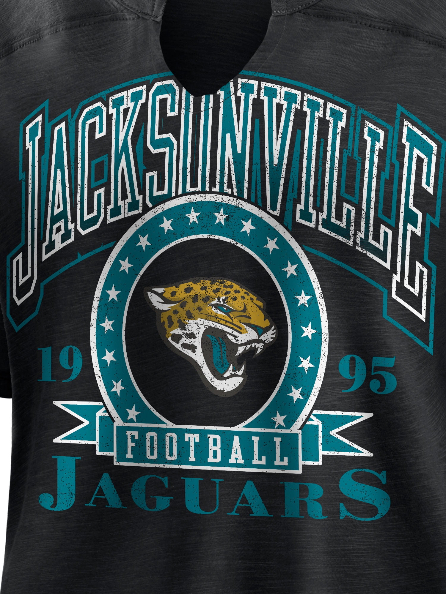 NFL Jacksonville Jaguars Women's Cotton Black Short Sleeve T-Shirt