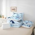thumbnail image 4 of Erosebridal Sea Turtle Comforter Set King Size 7 Pieces Shark Dolphin Bedding Set Cute Cartoon Kawaii Underwater Animals Bed in a Bag with Comforter,Sheets, 4 of 5