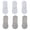 3White3Gray, variant on No Show Socks Women, Ultra Thin Mesh Breathable Fabric Invisible Non-Slip Socks, 6Pairs
