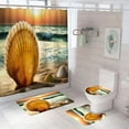 thumbnail image 1 of 4 Piece Beach Starfish Conch Shower Curtains Sets with Non-Slip Rugs, Toilet Lid Cover and Bath Mat, Bathroom Sets with Shower Curtain and Rugs and Accessories, 1 of 6