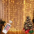 thumbnail image 2 of Guirnalda de luces navideñas con forma de cortina, decoración navideña para el hogar, adornos navideños, regalos de Navidad, Navidad 2023, Año Nuevo 2024, 2 of 5