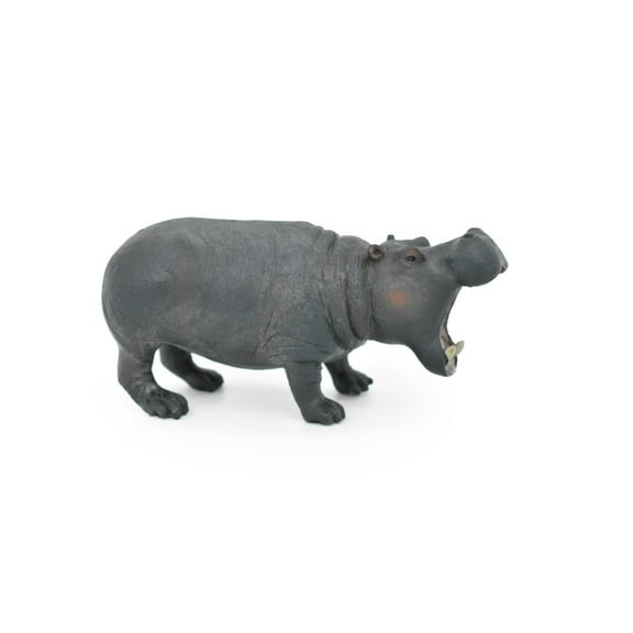 Hippo Toy, Hippopotamus, Africa, Museum Quality Rubber Figure, Model, Educational, Animal, Hand Painted, Figurines 5" CH121 BB96