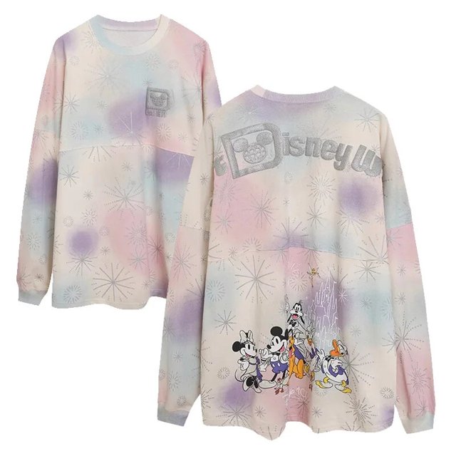 Sudadera con estampado de dibujos animados de Disney World para mujer, jersey de manga larga con cuello redondo, Minnie, Mickey Mouse, Harajuku, 50 aniversario