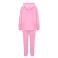 thumbnail image 6 of HAPIMO Track Suits 2 Piece Set Active Jogging Suits Long Sleeve Sweatsuits Pullover Casual Workout Sports Outfits Suits Hooded Sweatshirts Pockets Tracksuits Discount Pink M, 6 of 6
