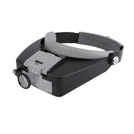 LED Lamp Head Loupe Jewelry Magnifier Magnifying Glass Lens Headband 81007-A2