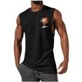 thumbnail image 2 of WREESH Men's Tank Tops Casual Fashion Pullover Round Neck Sports Tank Sleeveless Tops Black, 2 of 5