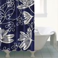 thumbnail image 4 of Watercolor Flower and Leaves Shower Curtain 72x72, Botanical Garden Style, Artistic Spring-Inspired Decor, 4 of 5
