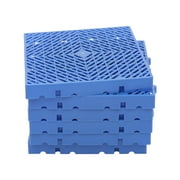 ChicHomey 6pcs Blue Plastic Pallets,Waterproof Grid Ventilation Floor Pallet, Ventilated Moisture-Proof,for Humid Storage | Household/Commercial Warehouse Solutions