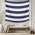 thumbnail image 5 of Blue Stripes Large Tapestry for Bedroom Wall Hanging Tapestry, Simple Blue White Texture Ceiling Backdrop Tapestries Poster Blanket Wall Decor for Teens Room Living Room Dorm 86" x 104", 5 of 8