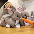 thumbnail image 4 of Plush Bunny Stuffed Animal,Soft Rabbit Plush Toy with Pink Ears and Black Eyes for Kids, 4 of 6