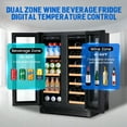 thumbnail image 2 of COLOZO 24 inch Wine and Beverage Refrigerator,Black,Freestanding Wine Fridge Cooler with Compressor, 2 of 7