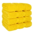 thumbnail image 3 of American Soft Linen Luxury 4 Piece Washcloth Set, 100% Cotton Turkish Washrags and Washcloths, Yellow, 3 of 6