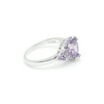 thumbnail image 4 of Ryiana Engagement Promise Ring Purple Heart Cz Silver Womens Ginger Lyne Collection, 4 of 8