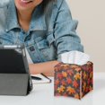 thumbnail image 6 of POLERO PU Leather Waterproof Tissue Box Holder, Square Napkin Facial Tissues Boxes Dispenser, Fall Maple Leaves Home Office Car Tissue Holder Decorative Container, 6 of 7