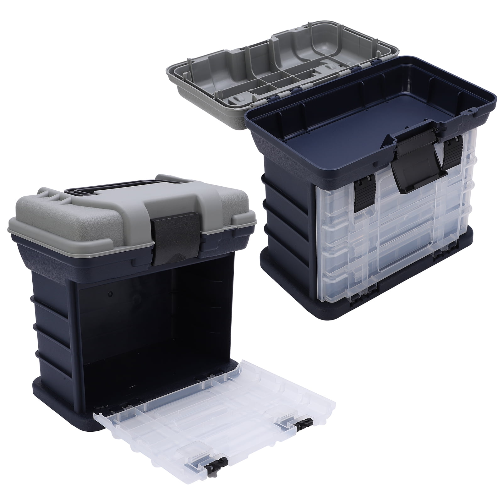 4 Layer Fishing Tackle Box, Layered Firm Classified Adjust Portable 4 Layers Fishing Case With Handle  For Sea Fishing For Boat Fishing
