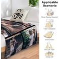 thumbnail image 6 of Custom Blankets with Photos and Text Personalized Flannel Throw Blankets Customized Memorial Blanket Gifts for Adult Couple Family Wedding Christmas Birthday Valentines Day Black 50"x40", 6 of 6
