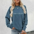 thumbnail image 2 of Coffee Themed Sweatshirt For Book Lover Graphic Pullover Long Sleeve Crewneck Letter Print Casual Shirts, 2 of 4