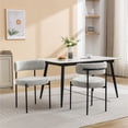 thumbnail image 4 of Black Leg Boucle Dining Chairs, Set of 2 / Beautiful Design for Dining Space, 4 of 6