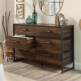 thumbnail image 5 of Bowery Hill Engineered Wood/Metal 6-Drawer Dresser in Barrel Oak, 5 of 10