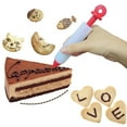 thumbnail image 3 of Food Writing Decorating Pen, Nozzle Tool Squeeze Cream Chocolate Cupcakes Piping Icing Cake Dessert Pen Baking Gun - Red, 3 of 13