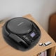 thumbnail image 4 of Lonpoo CD Player Boombox portátil con FM Radio/USB/Bluetooth/Aux Aux y Salida de la toma de auriculares, altavoz de sonido estéreo y reproductor de audio, negro, 4 of 5
