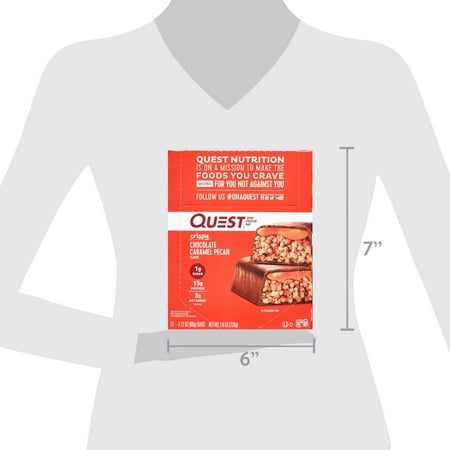 Quest Hero Protein Bars, Low Carb, Gluten Free, Chocolate Caramel Pecan, 12 Count