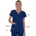 thumbnail image 6 of Grey's Anatomy Signature 2121 2 Pocket Notch Neck Top-Indigo-L, 6 of 7