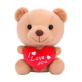 thumbnail image 3 of Juguete de peluche de peluche con forma de oso de corazón, regalo de cumpleaños, muñeco de peluche con oso para su amante, juguete de empresa navideña, 3 of 8