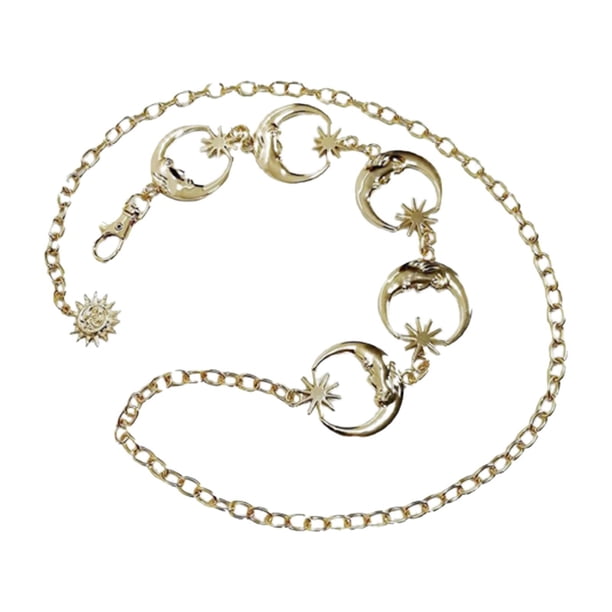 Forme a señoras la correa colgante de la cadena del cuerpo , superficie brillante cómoda a Dorado Hugo Cadena de la cintura